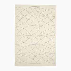 Handgeknüpfter Akana WH Teppich aus Wolle & Bambusrohr von Kristiina Lassus