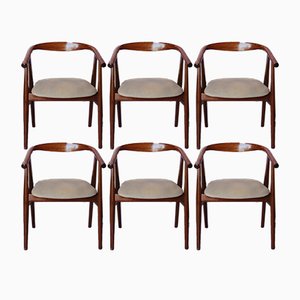 GE525 Dining Room Chairs by Hans J. Wegner for Getama, 1960s, Set of 6