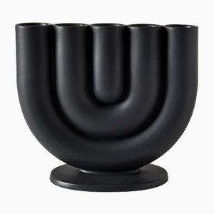 Black Rah Candleholder for 5 Candles by Alessio Romano for Atipico