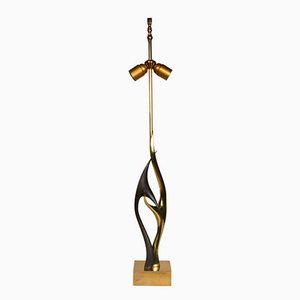 Base para lámpara de mesa escultural vintage de bronce de Willy Daro