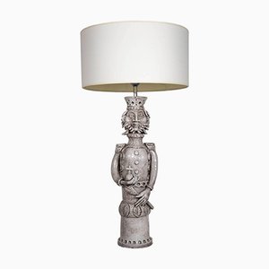 Französische Keramik King Lampe von André Marchal, 1950er