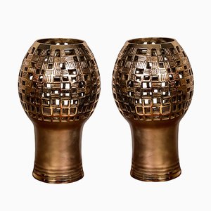 Bronze Table Lamps by Robert Phandeve, 1970s, Set of 2