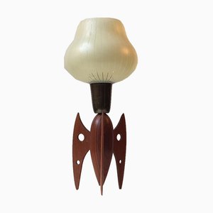 Mid-Century Rocket Shaped Table Lamp in Teak, 1950s