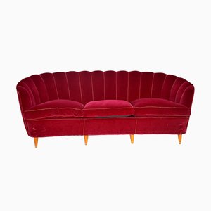 Italian Modern Sofas Online At Pamono Red Curved Sofa 1960s