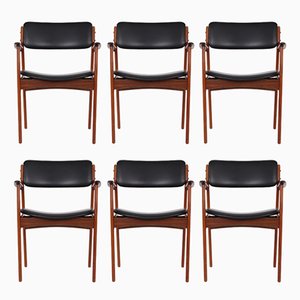 Vintage Model 49 Rosewood Armchairs by Erik Buch for O.D. Møbler, Set of 6