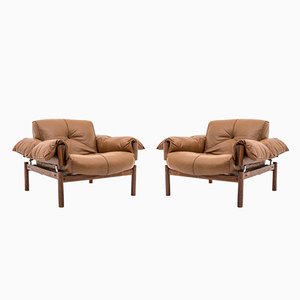 Mid Century Brazilian Lounge Chairs In Leather Rosewood By Mid Century Brazilian Lounge Chairs In Leather Rosewood By Percival Lafer Set Of