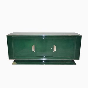 Art Deco Jaguar Racing Green Sideboard, 1920s