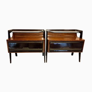 Wooden Nightstands, 1950s, Set of 2