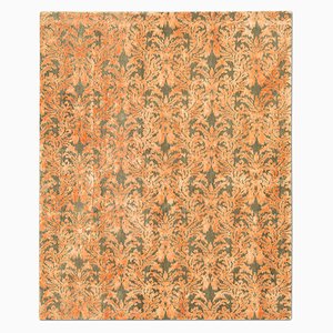 Royal Damask Rug in Olive & Orange from Knots Rugs