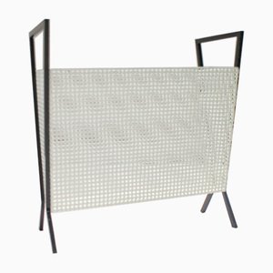 Magazine Rack in Perforated Metal, 1950s