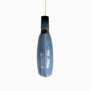 Vintage Blue Glass Pendant Lamp