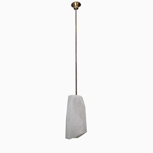 Brass and Alabaster Asymmetrical Pendant Lamp from Glustin Luminaires, 2017