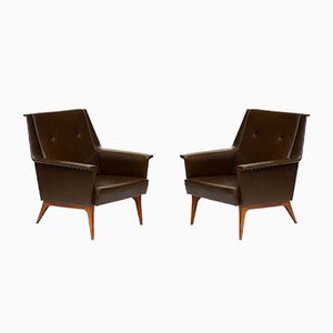 Set of Mid-Century Italian Lounge Chairs from Anonima Castelli