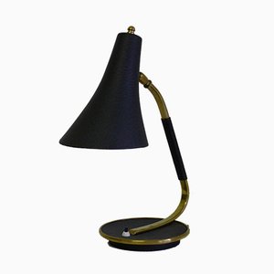 Schreibtischlampe aus Messing & Schrumpflack, 1950er