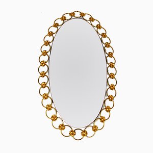 Mid-Century Oval Mirror from Hillebrand Lighting, 1960s