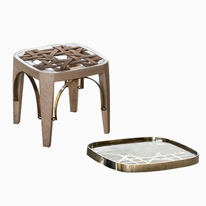 Bandeja y taburete Khayzaran/Fairuz Stool & Tray de Richard Yasmine