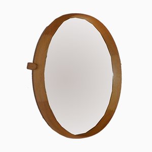 Oak Wall Mirror by Östen Kristiansson & Uno Kristiansson for Luxus, 1952