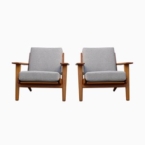 Set de Fauteuils Modèle GE 290 en Teck par Hans J. Wegner pour Getama, 1960s