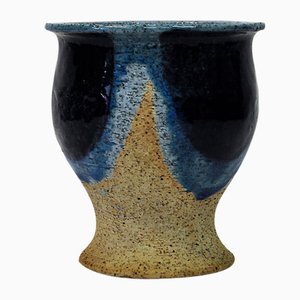 Kleine Vase in Blau & Beige von Inger Persson für Rörstrand, 1960er