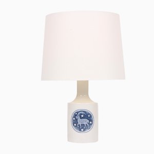 Lámpara de mesa modelo 927240 vintage de porcelana de Kaj Lange para Royal Copenhagen