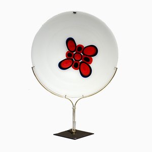 Plat Siena en Verre Murano par Bruno Gambone pour VeArt, 1970s