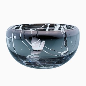 Small Round Splashed Deco Mirror Bowl by Artis Nimanis for an&angel