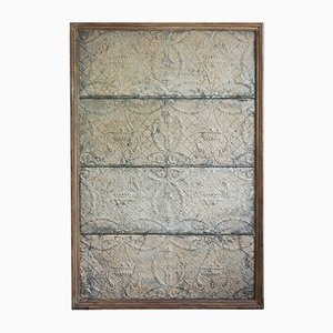Antique Indonesian Zinc Wall Covering, 1900s