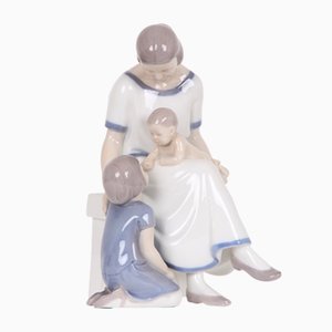 Vintage Mutter und Kind Porzellanfigur von Bing & Grøndahl