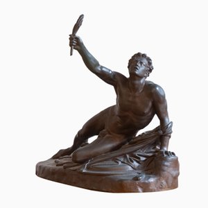 Escultura The Marathon Soldier de bronce de Founder Ferdinand Barbedienne