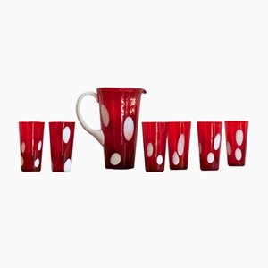 Carafe et Verres Mid-Century par Nason & Moretti