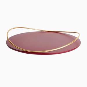 Touché E Tray in Bordeaux by Martina Bartoli for Mason Editions