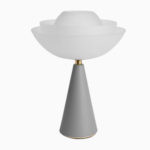 Lotus Table Lamp in Light Gray by Serena Confalonieri for Mason Editions