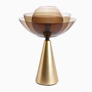 Lampe de Bureau Lotus en Laiton par Serena Confalonieri pour Mason Editions