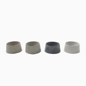 Concrete Egg Cups by Ulf Neumann for rohes wohnen, Set of 4
