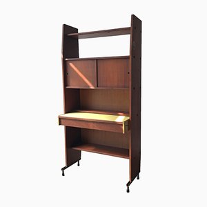 Mid-Century Bookcase with Pullout Desk, 1950s