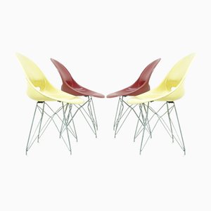 Fiberglass Chairs by Miroslav Navrátil for Vertex, 1950s, Set of 4