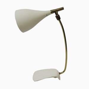 Lámpara de mesa blanca de Cosack, años 50