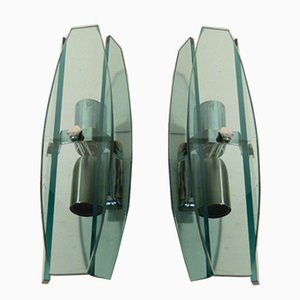 Italian Murano Glass Lamps from VECA, 1970s, Set of 2