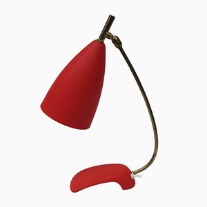 Lampada da tavolo rossa di Cosack, anni '50