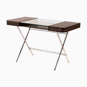 Cosimo Schreibtisch mit Platte aus Wenge gebeiztem Eichenholz & Glas von Marco Zanuso Jr. für Adentro, 2017