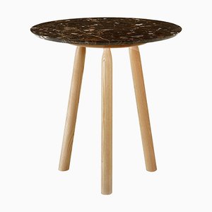 Runder Ninna Tisch aus Esche mit Marmorplatte von Carlo Contin für Adentro