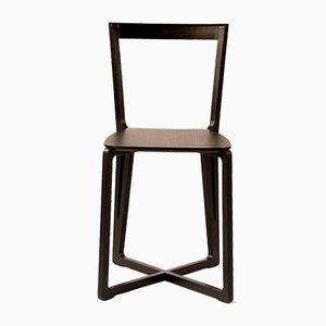 HEAD Stuhl aus schwarz gebeiztem Eschenholz von Adentro Studio & Federico Pozzi, 2016