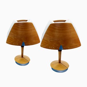 Large French Culot Table Lamp from Lucid Lampes, 1970s, Set of 2