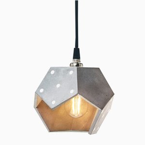 Basic TWELVE Trio Silver Concrete Pendant Lamp from Plato Design