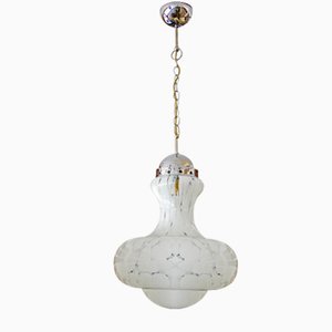 Lámpara de techo vintage de cristal de Murano de Mazzega, años 70