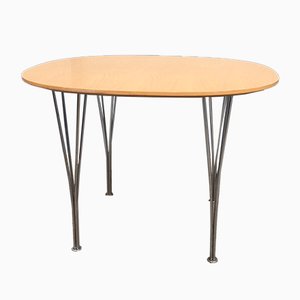 Table de Salle à Manger Vintage en Chêne par Piet Hein & Bruno Mathsson pour Fritz Hansen