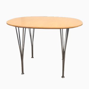 Table de Salle à Manger Vintage en Chêne par Piet Hein & Bruno Mathsson pour Fritz Hansen