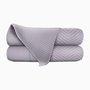 Muschel & Silber Merino Wolldecke von Blankets & Throws