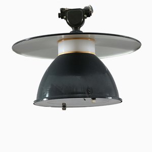 Industrial Enamel Ceiling Lamp, 1940s