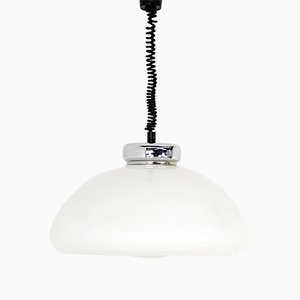 Opal Glass Pendant Light, 1970s